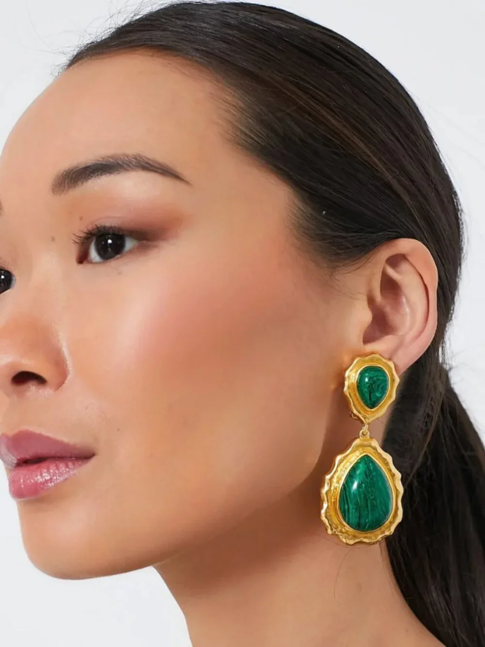 VALERE MALACHITE PAULINA EARRINGS